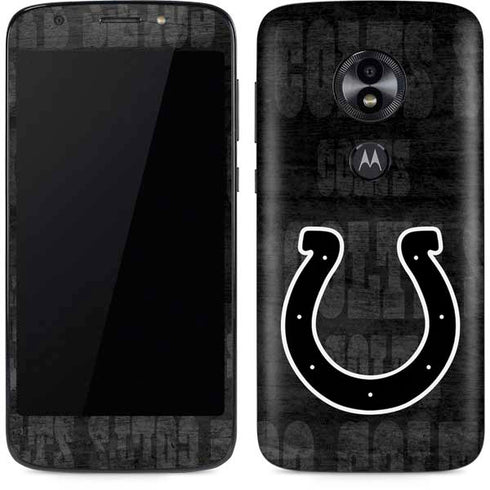 NFL Indianapolis Colts Black & White Moto E5 Play Skin